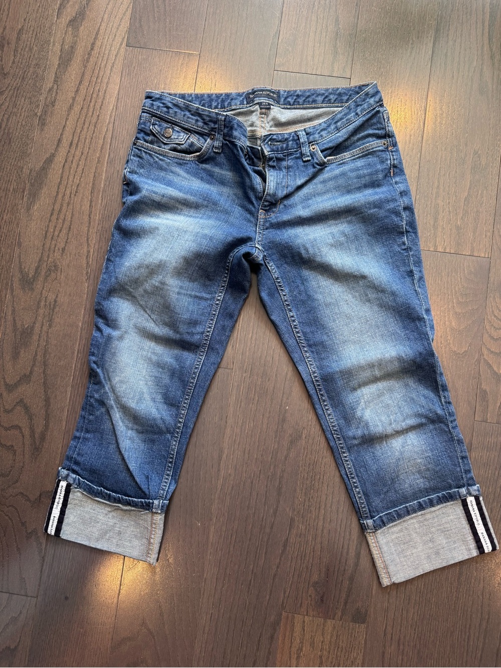 Banana Republic Indigo Cropped Jeans with Rolled Cuffs